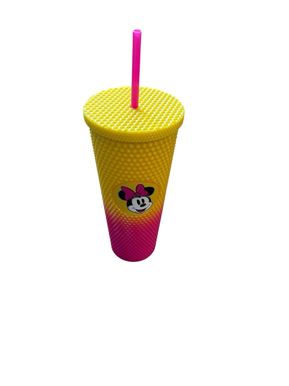 Disney Ombre Studded Tumbler in Yellow and Hot Pink